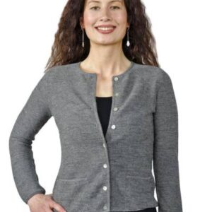 Jannico Damen Strickjacke aus 100% Alpaka – Feiner Cardigan mit Knöpfen